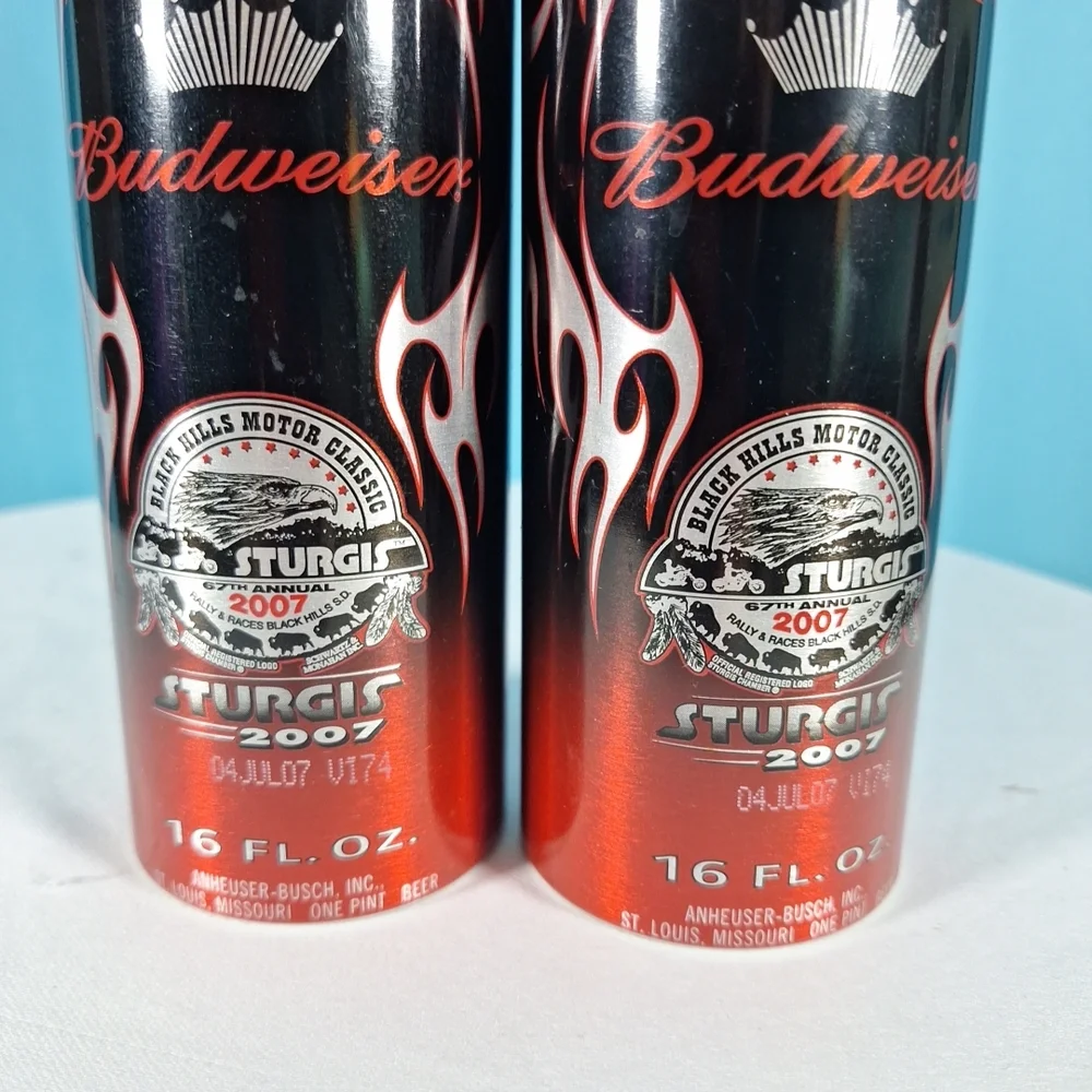 Budweiser Red and Black Flame Bottles